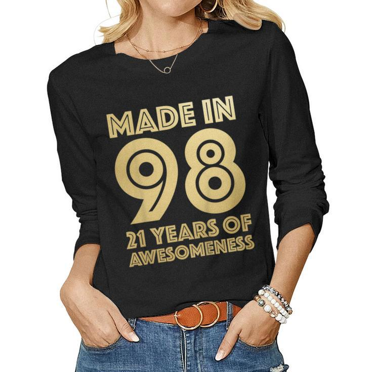 21St Birthday Shirt Women Men Son 21 Year Old Daughter Women Long Sleeve T-shirt