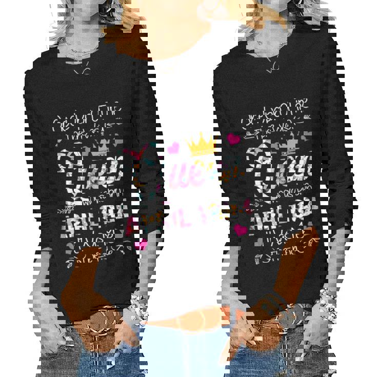 Womens Queen Was Born In April Once Upon A Time T-Shirt Womens Queen Was Born In April Once Upon A Time T-Shirt