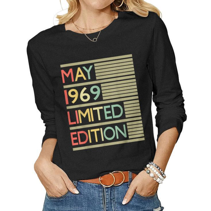50Th Birthday May 1969 - 50 Years Old Shirt Women Long Sleeve T-shirt