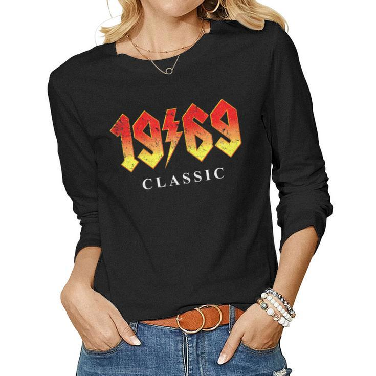 50Th Birthday T Shirt 1969 Classic Rock Legend Women Long Sleeve T-shirt