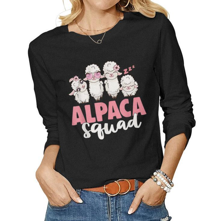 Alpaca Squad Cute N Girls For Llama & Alpaca Lovers Women Long Sleeve T-shirt