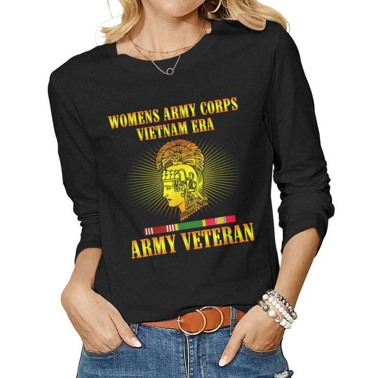 Army Corps Vietnam Era Veteran Mother Day Gift  Women Graphic Long Sleeve T-shirt