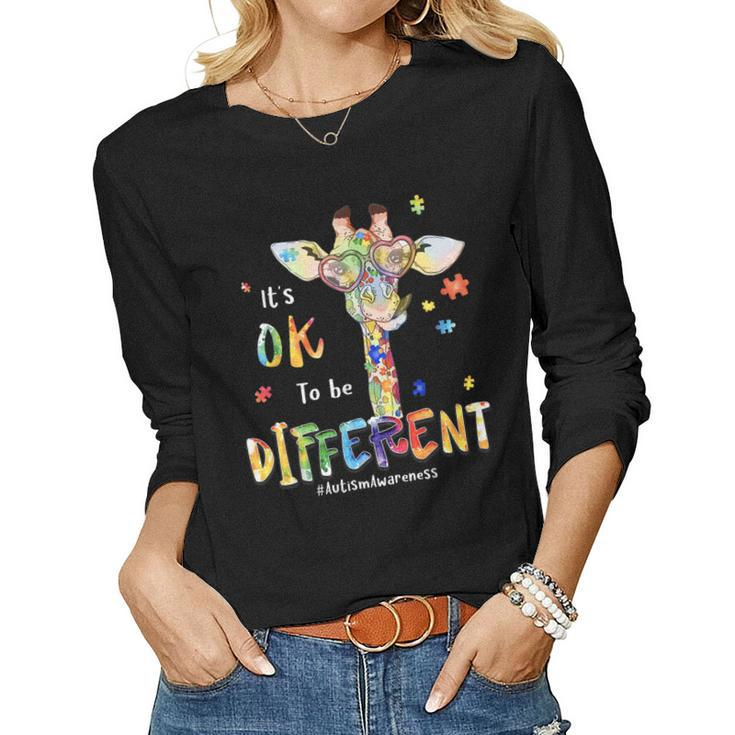 Autism Awareness Its Ok To Be Different Be Kind Women Kids Women Long Sleeve T-shirt