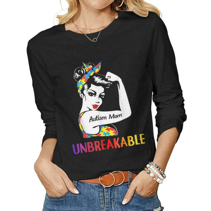 Autism Mom Unbreakable Autism Awareness Women Long Sleeve T-shirt