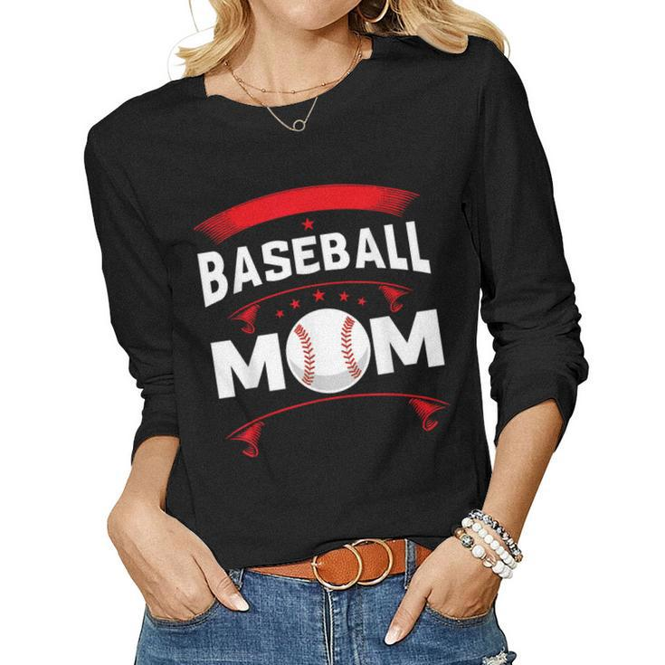Baseball Mom Love Softball Mom 2023 Women Long Sleeve T-shirt