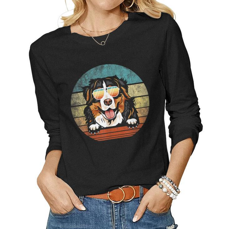 Bernese Mountain Dog  Fathers Day Christmas For Dad Mom  Women Graphic Long Sleeve T-shirt