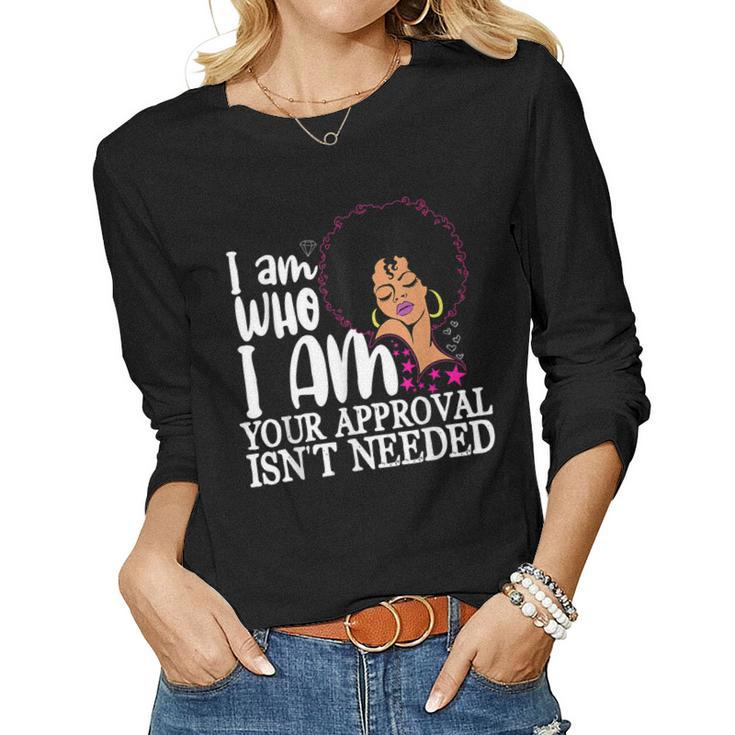 Black Queen Curly Natural Afro African American Women Women Long Sleeve T-shirt
