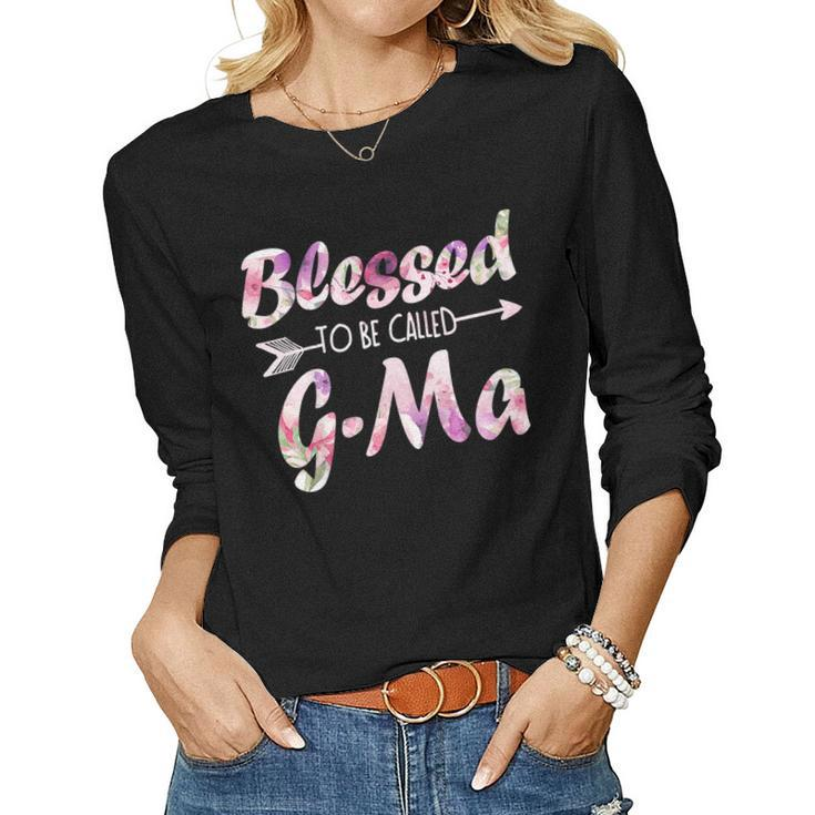 Blessed To Be Called G-Ma Flower Women Long Sleeve T-shirt