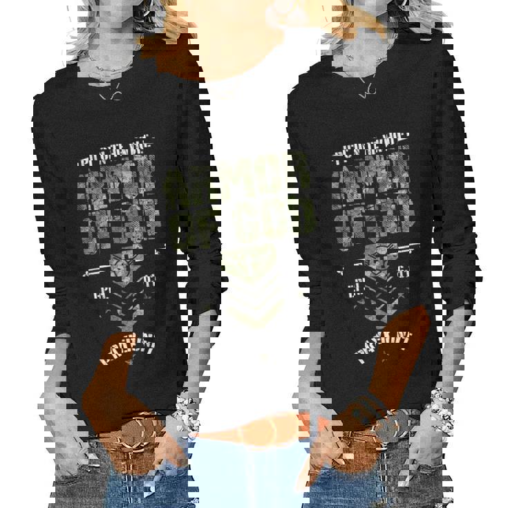 Camo Armor Of God Christians Religious Camouflage Women Long Sleeve T-shirt