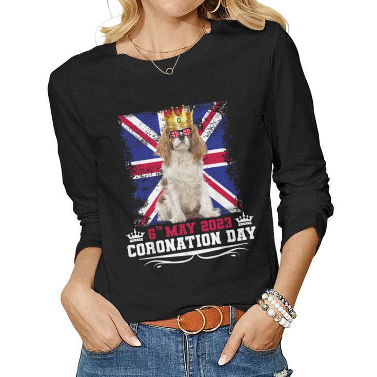 Cavalier King Charles Women Dog Lover Coronation Day Women Long Sleeve T-shirt