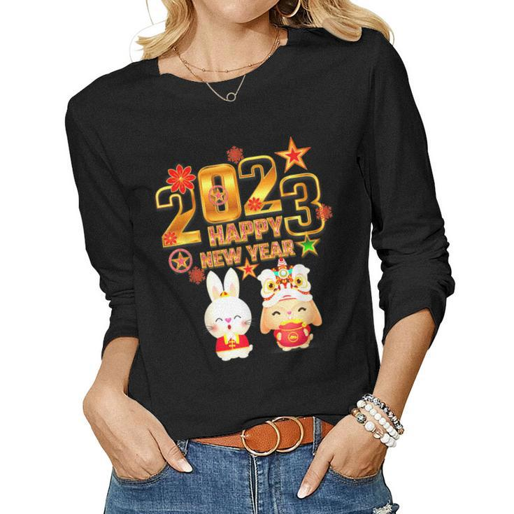 Chinese New Year 2023 Year Of The Rabbit Women Men Kids  Women Graphic Long Sleeve T-shirt