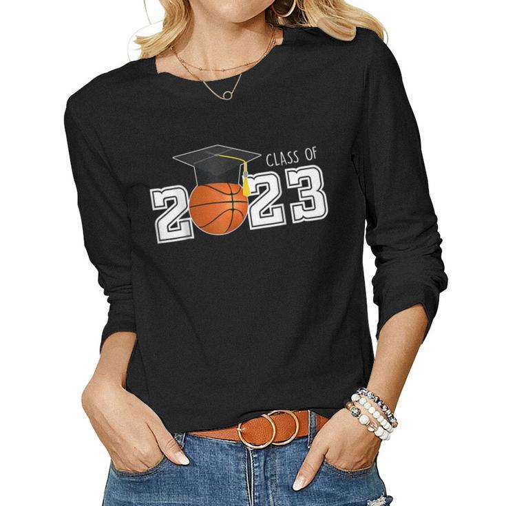 Class Of 2023 Basketball Senior Basketball 2023 Mom Senior Women Long Sleeve T-shirt
