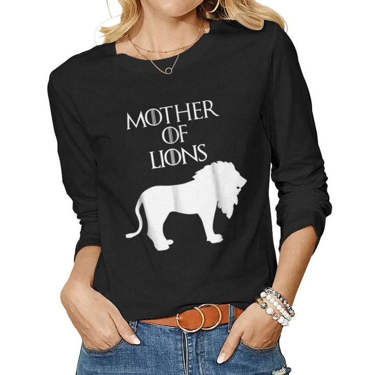 Cute & Unique White Mother Of Lions E010453 Women Long Sleeve T-shirt