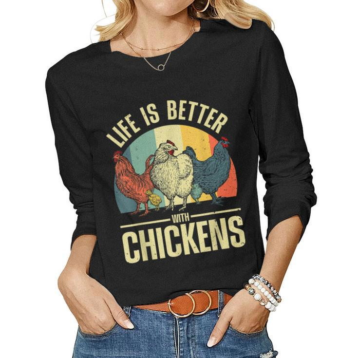 Cute Chicken For Men Women Chicken Farmer Whisperer Lovers  Women Graphic Long Sleeve T-shirt