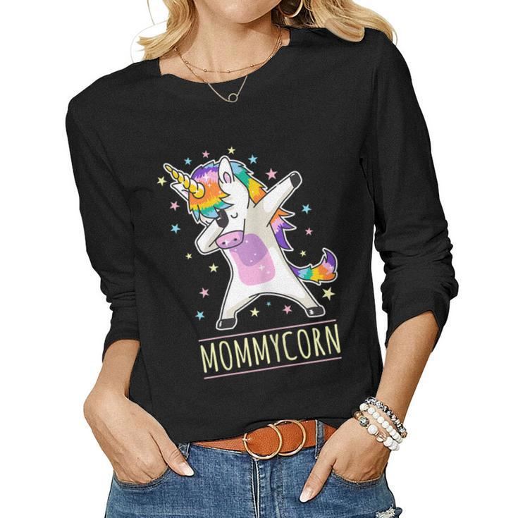 Womens Cute Mother Unicorn Mom Mother Day Mommycorn Women Long Sleeve T-shirt