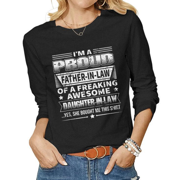 My Daughterinlaw Gave Me This Proud Fatherinlaw Women Long Sleeve T-shirt