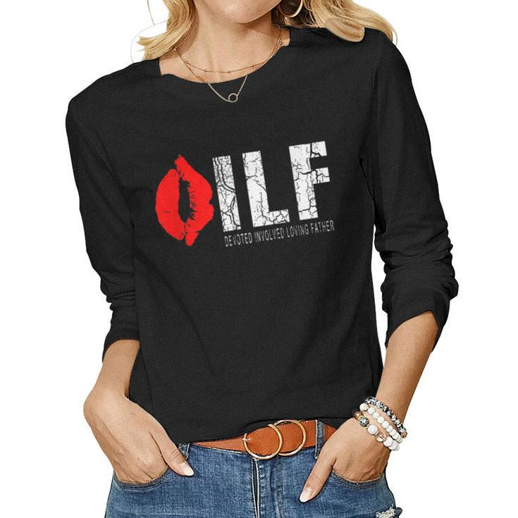 Dilf Fathers Day From Wife Women Long Sleeve T-shirt
