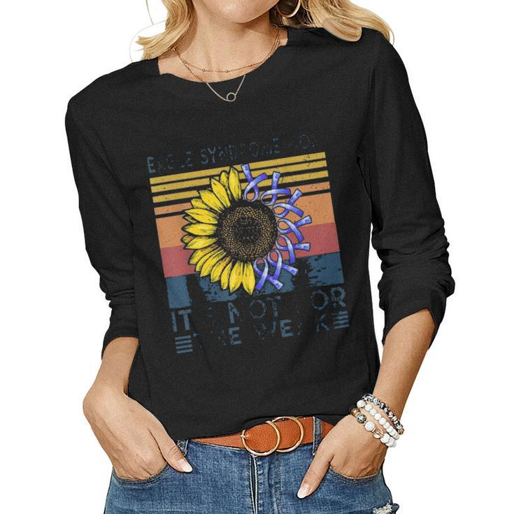 Eagle Syndrome Mom Sunflower Vintage  Awareness Warrior Women Graphic Long Sleeve T-shirt