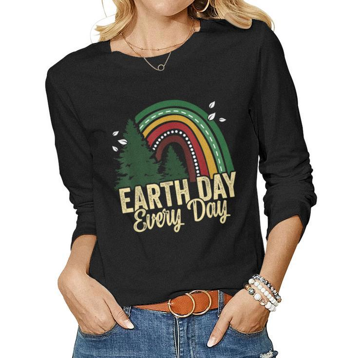 Earth Day Everyday Awareness Planet Animal Men Women Kids Women Long Sleeve T-shirt