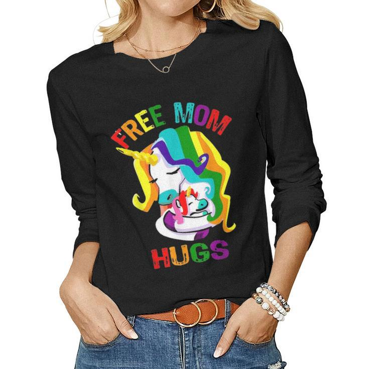 Free Mom Hugs Lgbt Gay Pride V2 Women Graphic Long Sleeve T-shirt