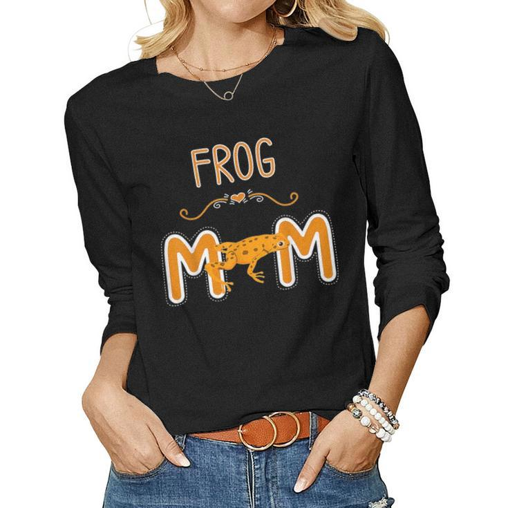 Frog Mom Outfit Costume Mommy Mothers Day Gift Toad Frog Women Graphic Long Sleeve T-shirt