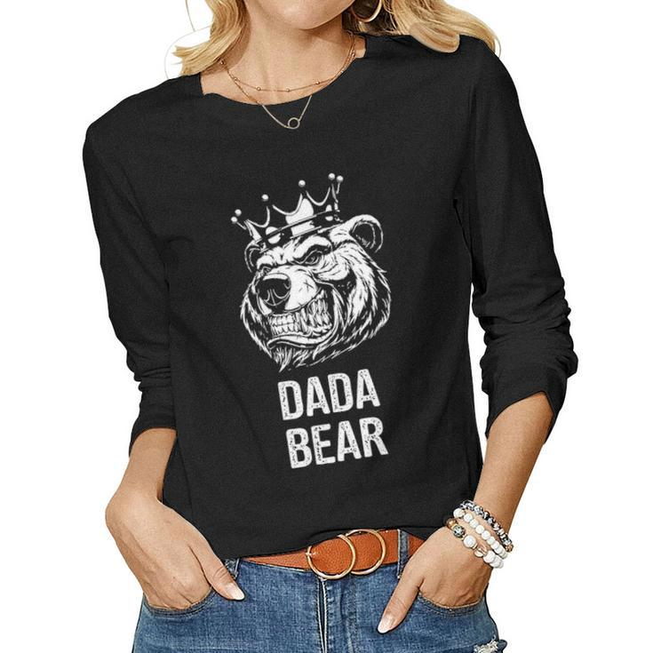 Funny Fathers Day Gifts Grandpa Papa Dada Bear Men Women Women Graphic Long Sleeve T-shirt
