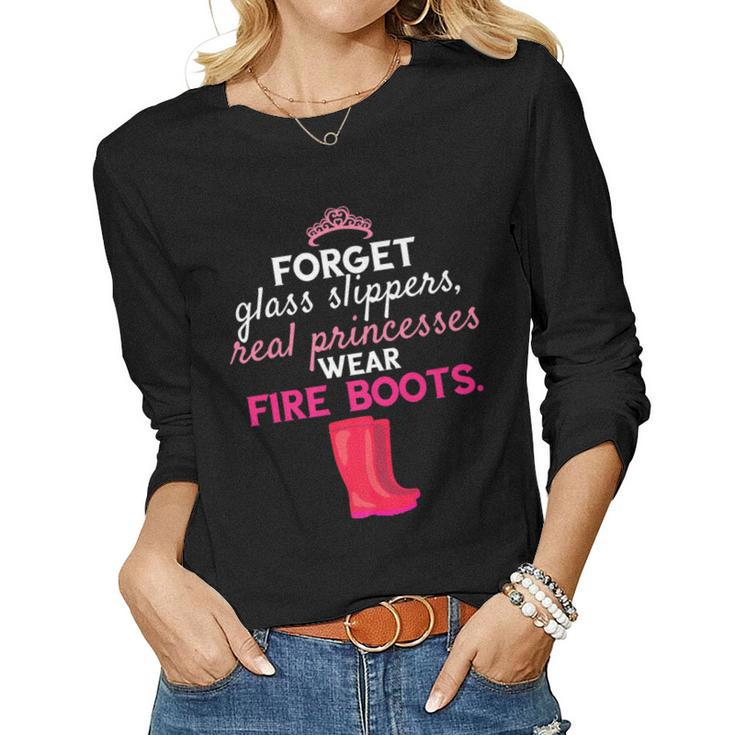 Funny Firefighter Women Fire Fighter Humorous Female Gift   Women Graphic Long Sleeve T-shirt