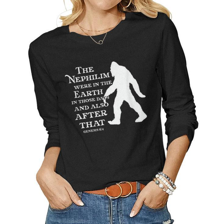 Genesis 64 Christian Sasquatch Women Long Sleeve T-shirt