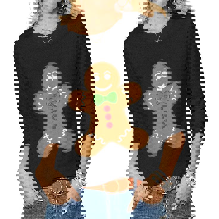 Gingerbread Man Christmas Cookie Baking Holiday Tee Women Long Sleeve T-shirt Gingerbread Man Christmas Cookie Baking Holiday Tee Women Long Sleeve T-shirt