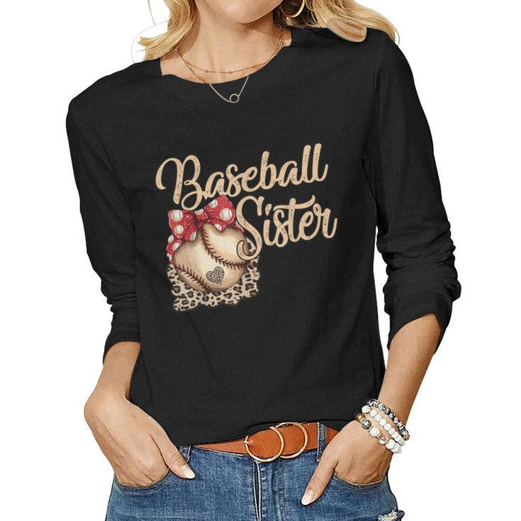 Girls Baseball Outfit Baseball Sister Baseball Sister Women Long Sleeve T-shirt