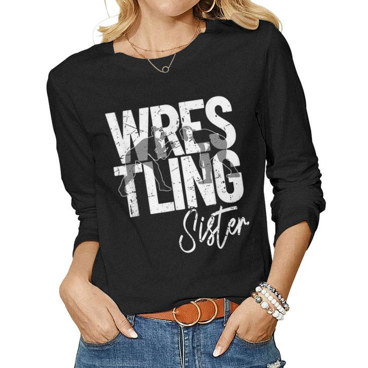 Girls Wrestling Sister - Wrestler Matching Family  Women Graphic Long Sleeve T-shirt