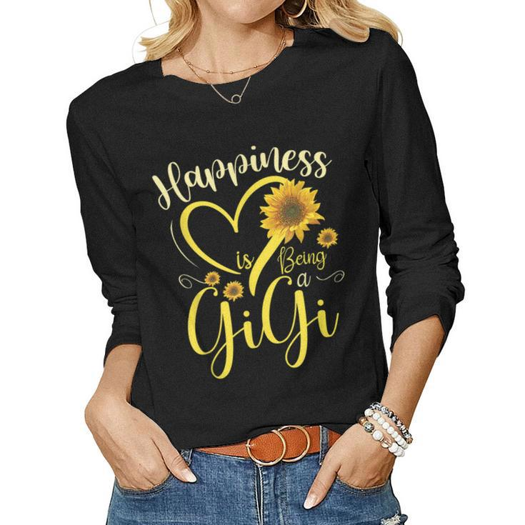Happiness Is Being A Gigi Sunflower Grandma Women Long Sleeve T-shirt