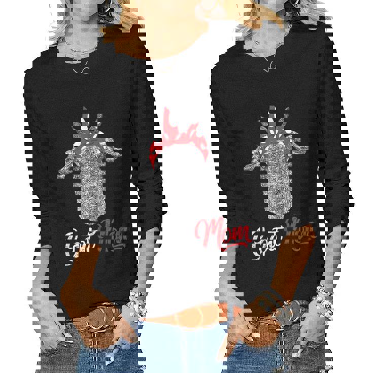Womens Happy Goat Mom Mama Mother Holiday Women Long Sleeve T-shirt