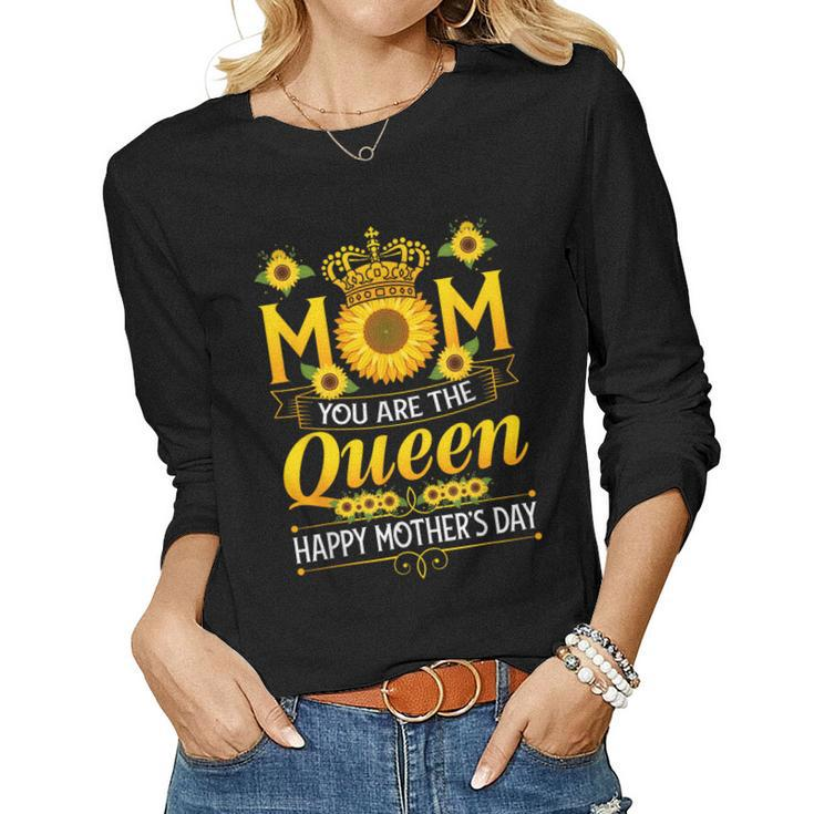 Happy You Are The Queen With Sun Flower Women Long Sleeve T-shirt