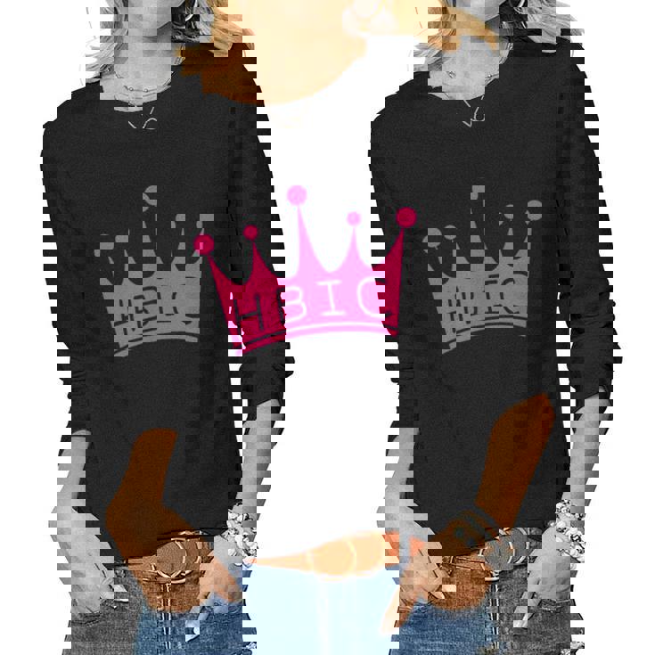 Hbic Womens Gift Head Bitch In Charge Design  Women Graphic Long Sleeve T-shirt