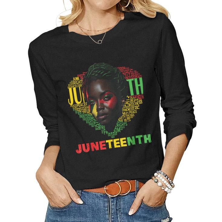 Junenth Celebrating Black Freedom 1865 Black Womens Women Long Sleeve T-shirt