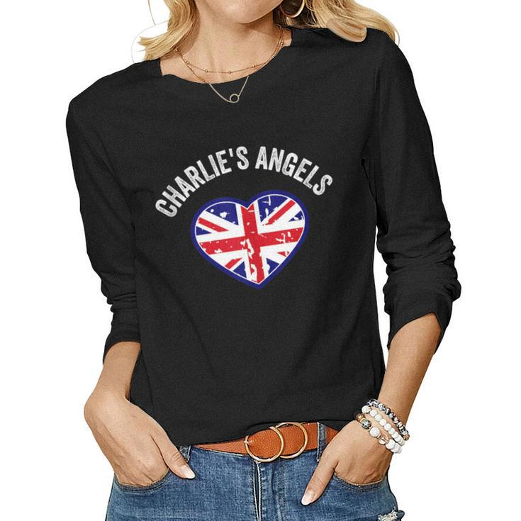 King Charles Angels Retro Womens Group Coronation Women Long Sleeve T-shirt