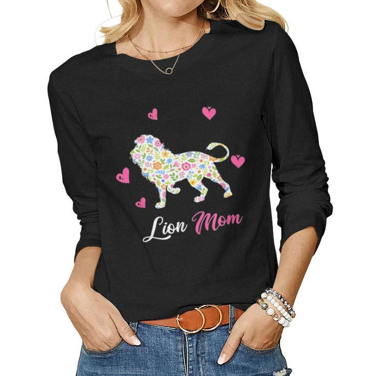 Lion Mom Funny Animal Gift For Mothers Day Women Graphic Long Sleeve T-shirt