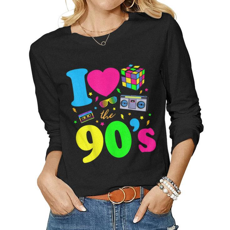 I Love The 90S Clothes For Women And Men Party Women Long Sleeve T-shirt