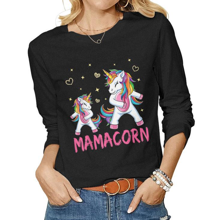 Mamacorn Unicorn Costume Mom For Women Women Long Sleeve T-shirt