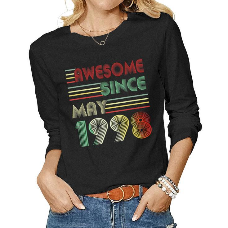 May 1998 21 Year Old 21St Birthday For Men Women Women Long Sleeve T-shirt