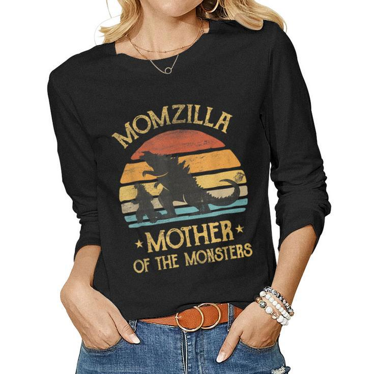 Mom Mother Of Monsters Women Halloween Christmas Women Long Sleeve T-shirt