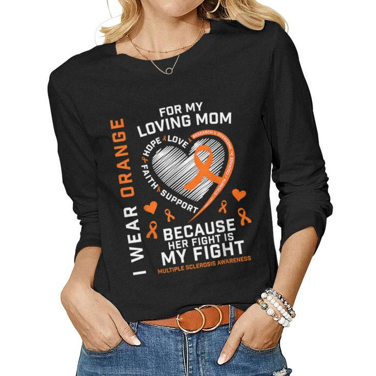 Ms Apparel Mother Mom Multiple Sclerosis Awareness Women Long Sleeve T-shirt