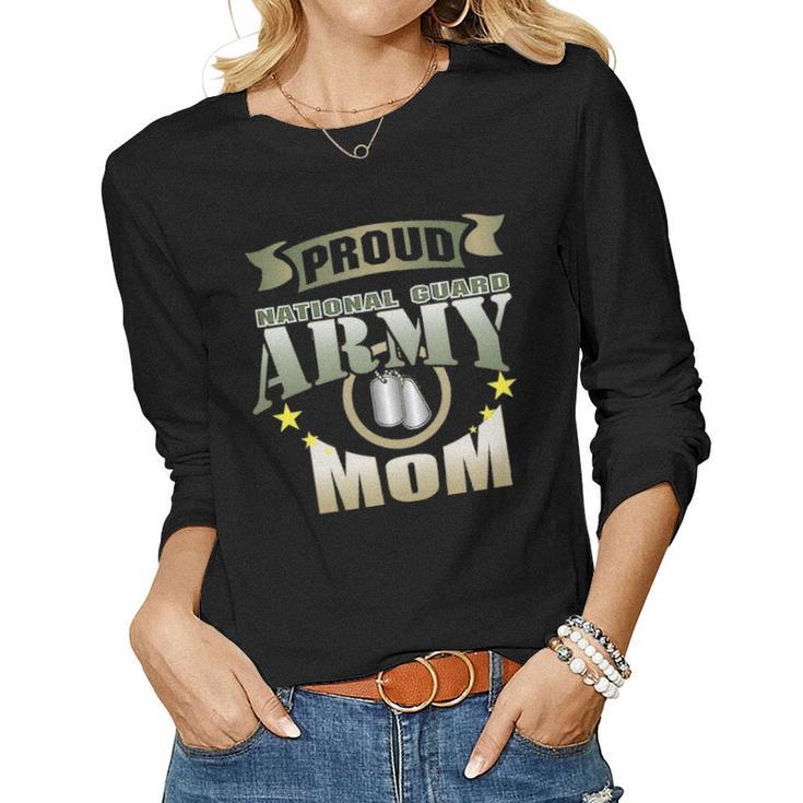 National Guard Mom  Proud Army National Guard Mom Gift Women Graphic Long Sleeve T-shirt