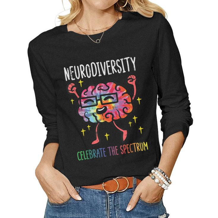 Neurodiversity Brain Autism Awareness Asd Adhd Men Women Kid Women Long Sleeve T-shirt