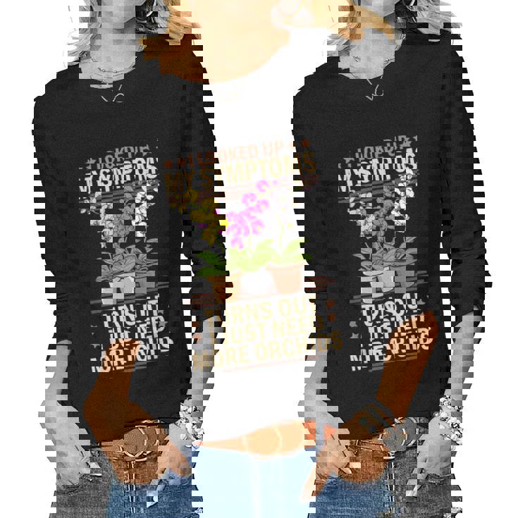 Orchid Flower Lover Women Florist Plants Mother Orchid Women Long Sleeve T-shirt