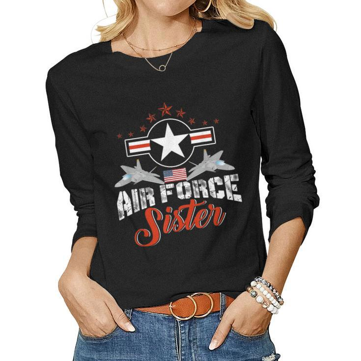 Pride Military Family Proud Sister Air Force Women Long Sleeve T-shirt