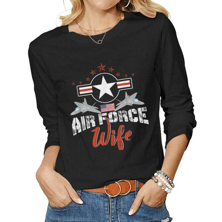 Pride Military Family Proud Wife Air Force Women Long Sleeve T-shirt