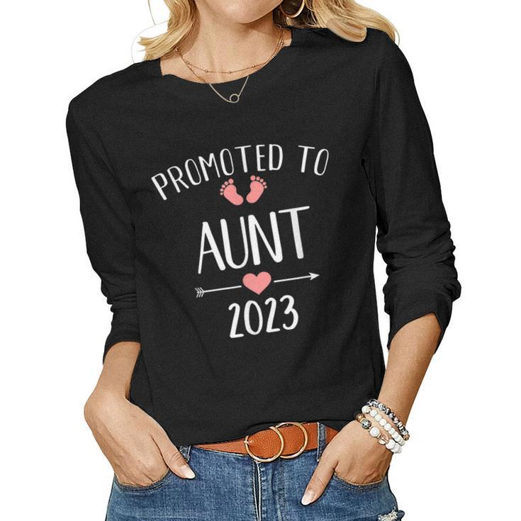 Promoted To Aunt 2023 Women Long Sleeve T-shirt