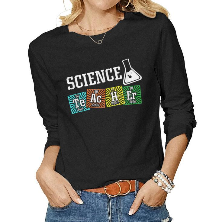 Proud Science Teacher Job Chemical Elements Women Long Sleeve T-shirt